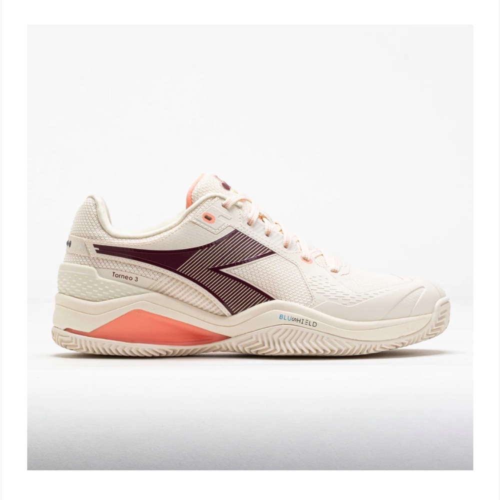 Diadora Blushield Torneo 3 AG Womens Clay Tennis Shoe size 7.5 new never worn - Picture 6 of 13